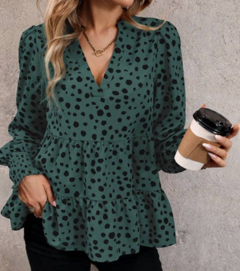 Long Sleeve Leopard Print Shirt